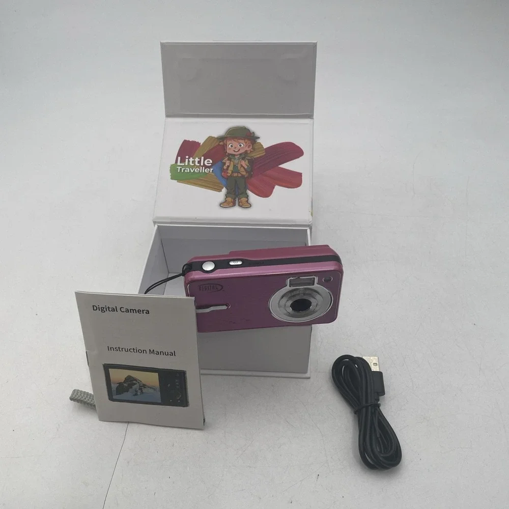 Little Traveler 4K Digital Pocket Camera+Battery+SD Card+Manual+Box-TESTED